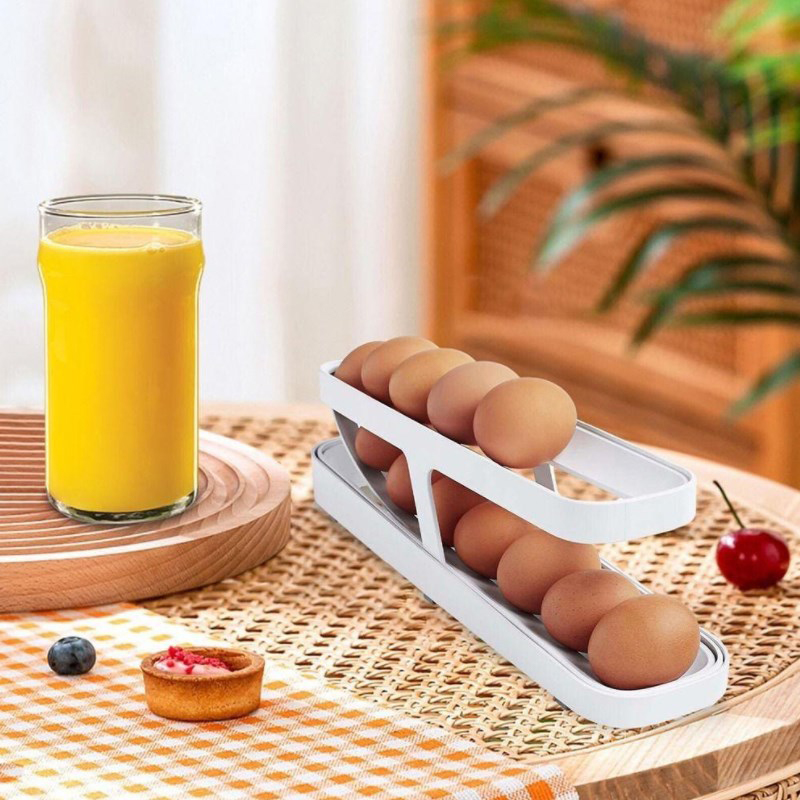 Refrigerator Egg Rolling Storage Rack 2 Layer - Image 4