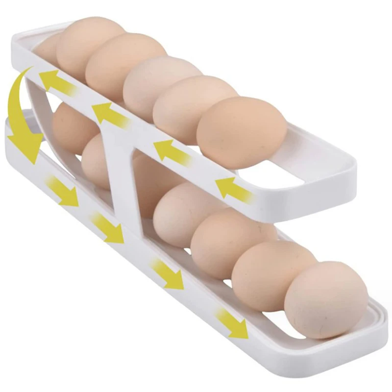 Refrigerator Egg Rolling Storage Rack 2 Layer - Image 5